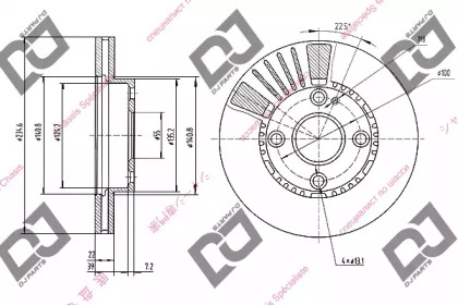 Тормозной диск DJ PARTS BD1051